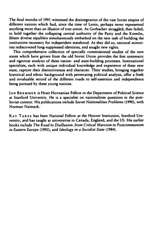 Nations and Politics in the Soviet Successor States