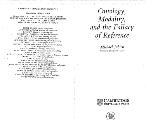Ontology, Modality and the Fallacy of Reference