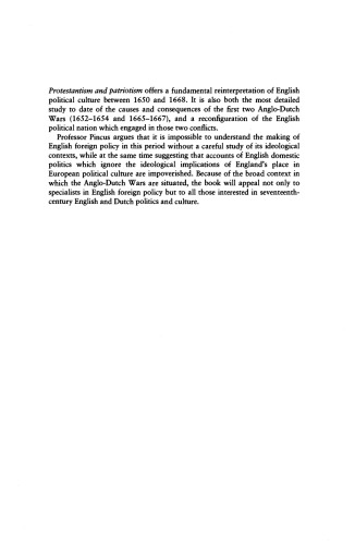 Protestantism and Patriotism: Ideologies and the Making of English Foreign Policy, 1650-1668