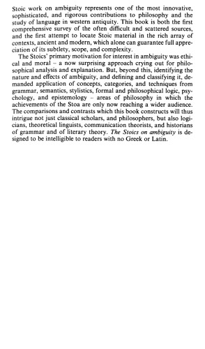 The Stoics on Ambiguity