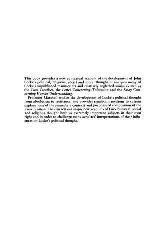 John Locke: Resistance, Religion and Responsibility