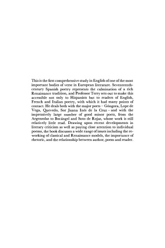 Seventeenth-Century Spanish Poetry