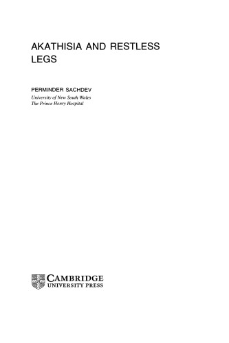 Akathisia and restless legs