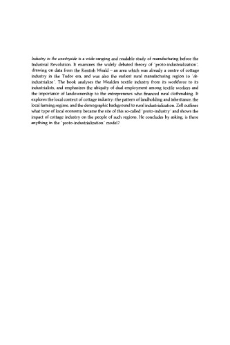 Industry in the Countryside: Wealden Society in the Sixteenth Century