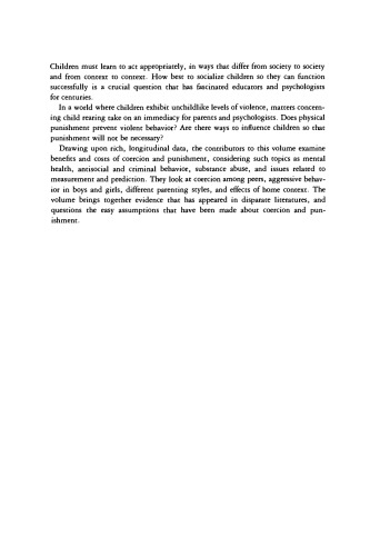 Coercion and Punishment in Long-Term Perspectives