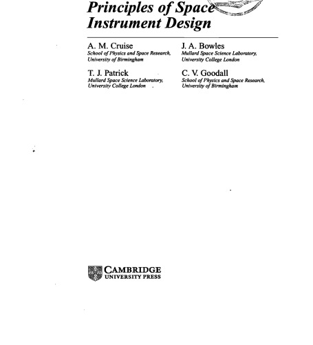 Principles of Space Instrument Design