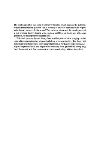 Sperner theory