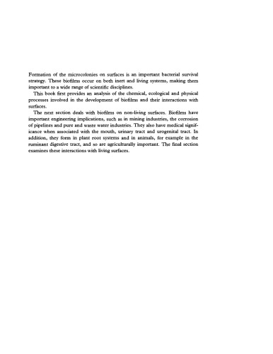 Microbial Biofilms (Biotechnology Research)