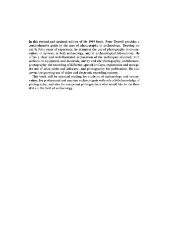 Photography in Archaeology and Conservation