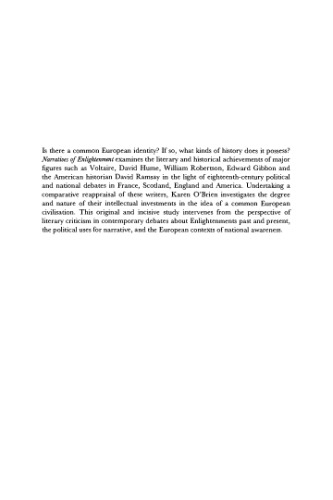 Narratives of Enlightenment: Cosmopolitan History from Voltaire to Gibbon