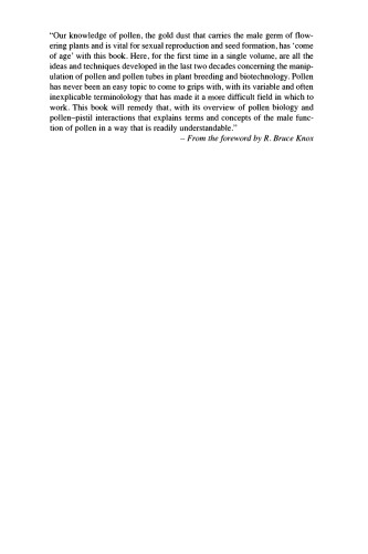 Pollen Biotechnology for Crop Production and Improvement