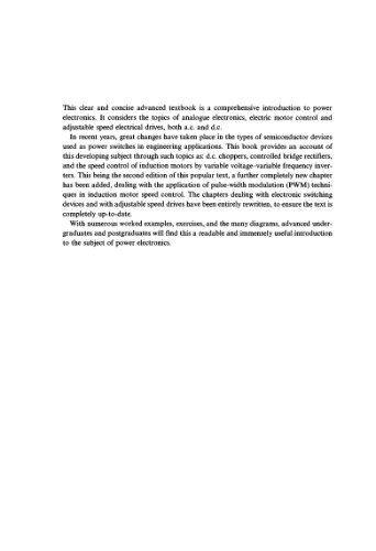 Power electronics and motor control