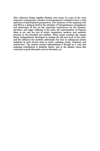 Schopenhauer, Philosophy and the Arts