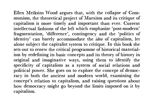 Democracy against Capitalism: Renewing Historical Materialism