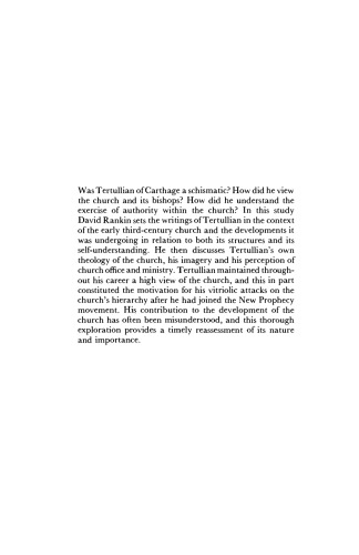 Tertullian and the Church