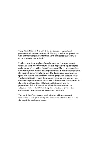 Dynamics of Weed Populations