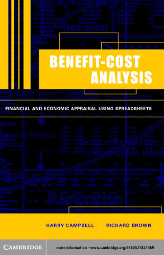 Benefit-Cost Analysis - Financial And Economic Appraisal Using Spreadsheets