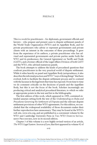 Dispute Settlement in the World Trade Organization: Practice and Procedure