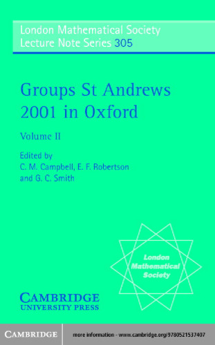 Groups St Andrews 2001 in Oxford: Volume 2