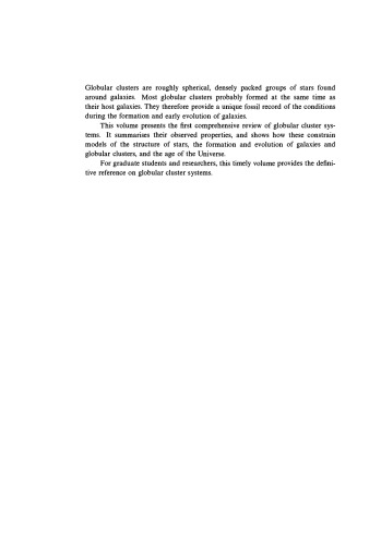 Globular Cluster Systems (Cambridge Astrophysics)