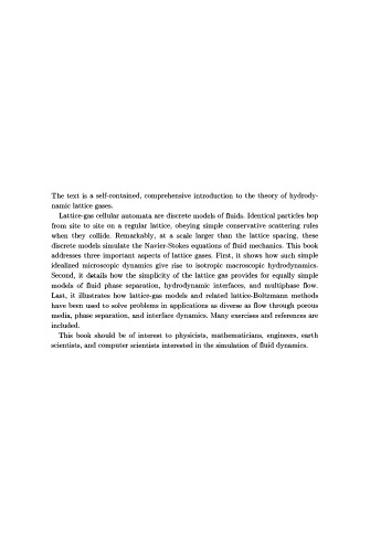 Lattice-Gas Cellular Automata: Simple Models of Complex Hydrodynamics (Collection Alea-Saclay: Monographs and Texts in Statistical Physics)