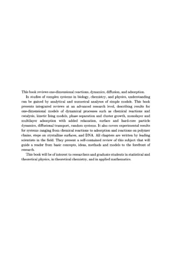 Nonequilibrium statistical mechanics in one dimension