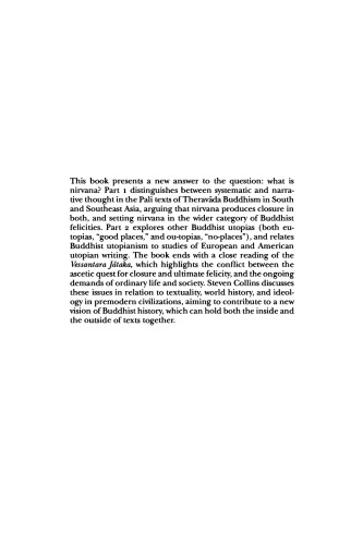 Nirvana and Other Buddhist Felicities