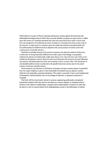 Philosophical Concepts in Physics: The Historical Relation between Philosophy and Scientific Theories