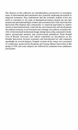 Economic Dimensions in International Law: Comparative and Empirical Perspectives