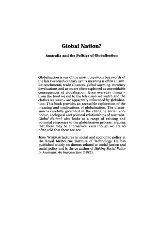 Global Nation?: Australia and the Politics of Globalisation