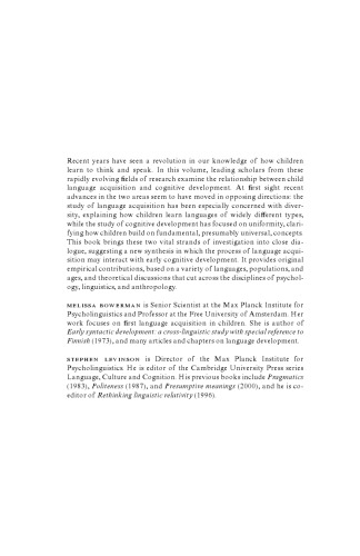 Language Acquisition and Conceptual Development