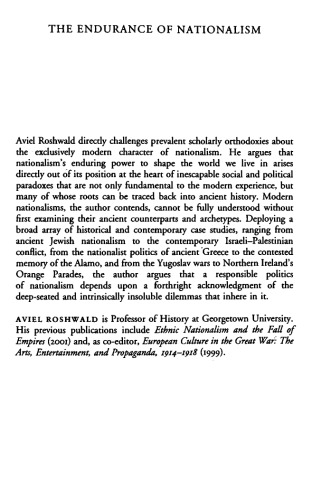 The Endurance of Nationalism: Ancient Roots and Modern Dilemmas