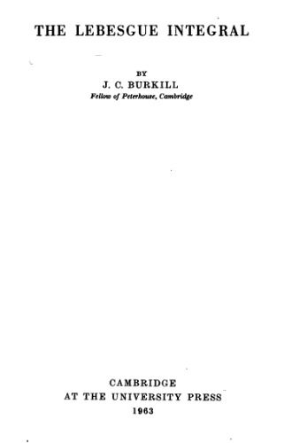 The Lebesgue integral
