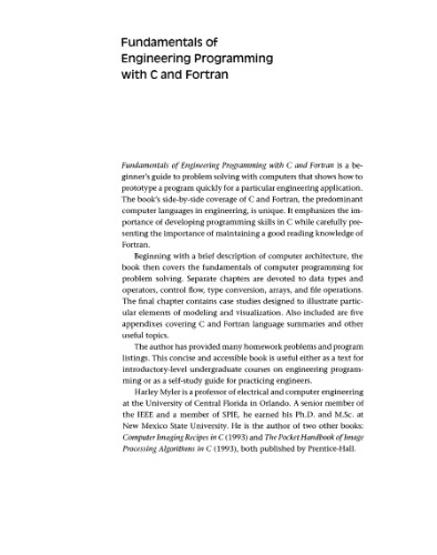 Fundamentals of engineering programming with C and Fortran [...] XD-US