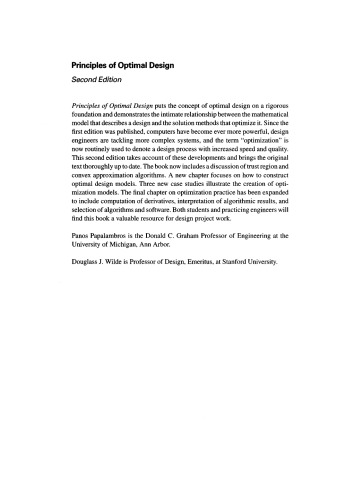 Principles of Optimal Design: Modeling and Computation - Second edition