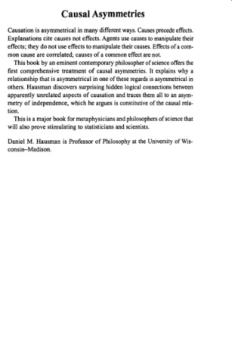 Causal Asymmetries