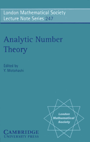 Analytic Number Theory