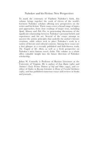 Nabokov and his Fiction: New Perspectives