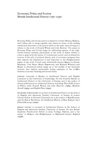 Economy, Polity, and Society: British Intellectual History 1750-1950