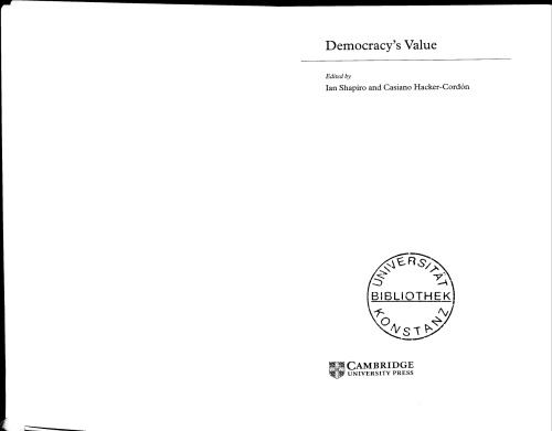 Democracy's Values