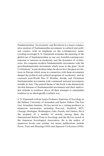 Fundamentalism, Sectarianism, and Revolution: The Jacobin Dimension of Modernity