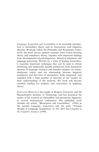 Language Acquisition and Learnability