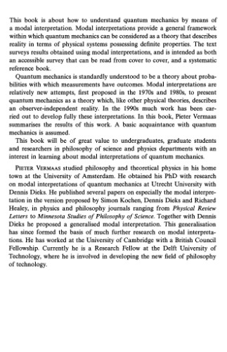 A Philosopher's Understanding of Quantum Mechanics: Possibilities and Impossibilities of a Modal Interpretation