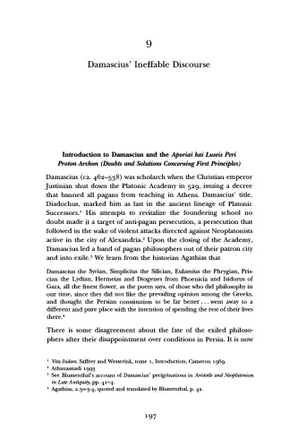Damascius: The Ineffable Discourse