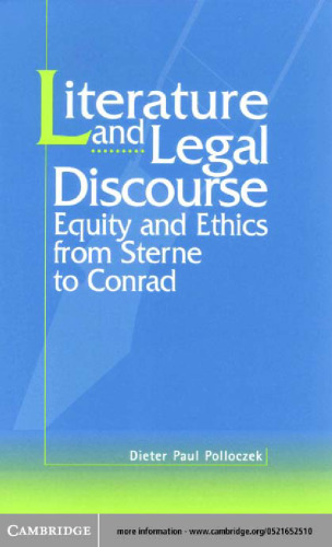 Literature and Legal Discourse: Equity and Ethics from Sterne to Conrad