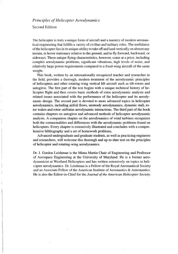 Principles of helicopter aerodynamics