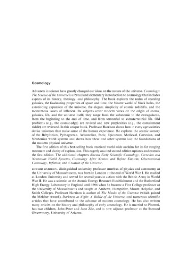 Cosmology: the science of the universe