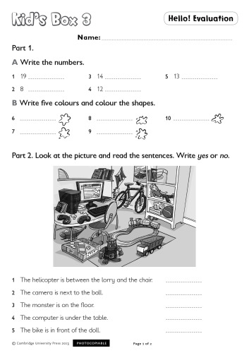 Kid's Box 3 Tests