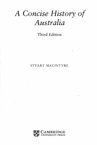 A Concise History of Australia (Cambridge Concise Histories)