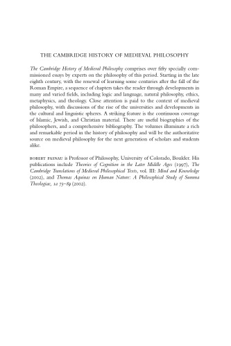 The Cambridge history of medieval philosophy, Volume 1